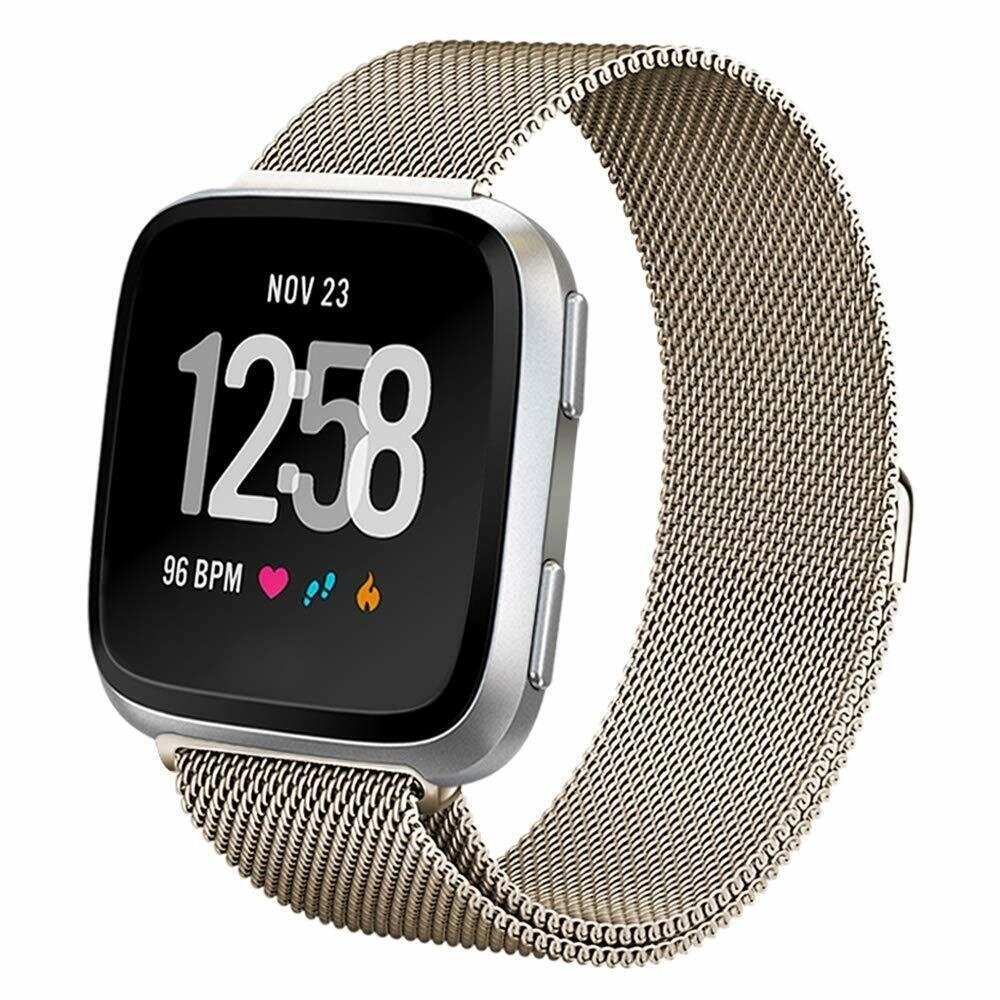 Strap-it Strap-it Fitbit Versa Milanese Strap (Champagne) Strap-it Strap-it Fitbit Versa Milanese Strap (Champagne)