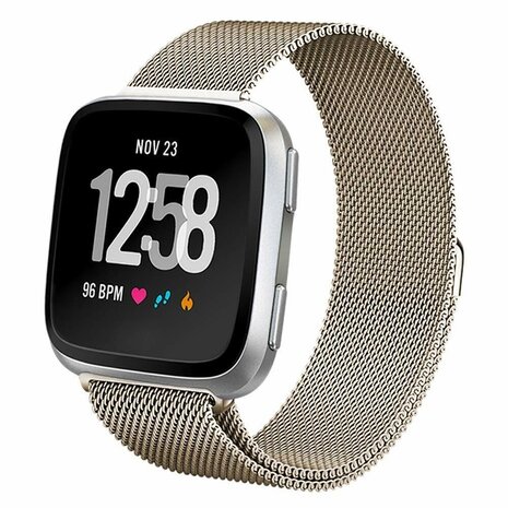 Strap-it Strap-it Fitbit Versa Milanese Strap (Champagne) Strap-it Strap-it Fitbit Versa Milanese Strap (Champagne)