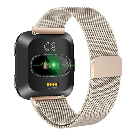 Strap-it Strap-it Fitbit Versa Milanese Strap (Champagne) Strap-it Strap-it Fitbit Versa Milanese Strap (Champagne)