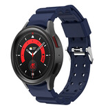 Strap-it Samsung Galaxy Watch 4 44mm Silicone Armor Strap (Dark Blue)