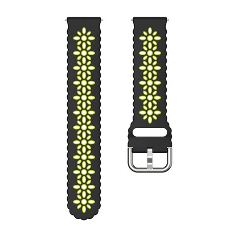 Strap-it Strap-it Samsung Galaxy Watch 4 Classic 46mm Silicone Strap Patterned (Black/Green) Strap-it Strap-it Samsung Galaxy Watch 4 Classic 46mm Silicone Strap Patterned (Black/Green)