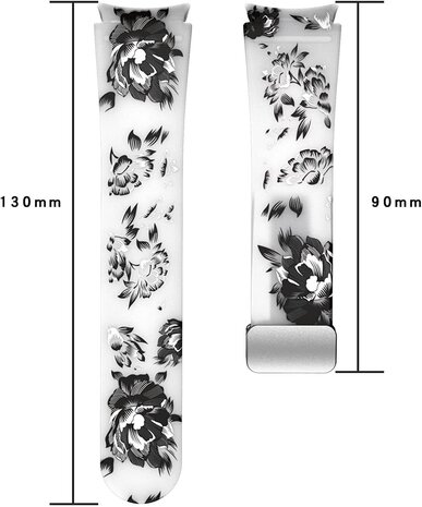Strap-it Strap-it Transparent Flower Samsung Galaxy Watch 4 Classic 42mm Magnetic Strap Strap-it Strap-it Transparent Flower Samsung Galaxy Watch 4 Classic 42mm Magnetic Strap