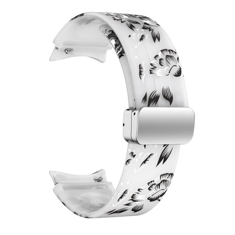 Strap-it Strap-it Transparent Flower Samsung Galaxy Watch 6 Classic 43mm Magnetic Strap Strap-it Strap-it Transparent Flower Samsung Galaxy Watch 6 Classic 43mm Magnetic Strap