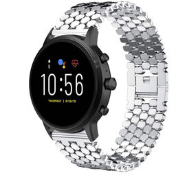 Strap-it Fossil Gen 5 Steel Strap Hexagons (Silver) Strap-it Fossil Gen 5 Steel Strap Hexagons (Silver)
