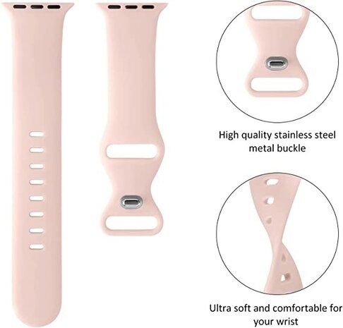 Strap-it Strap-it Apple Watch Silicone Strap (Antique Pink)