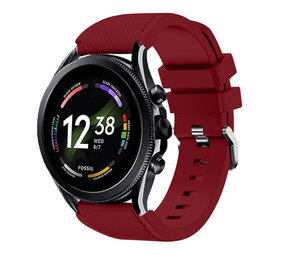 Strap-it Fossil Gen 6 44mm Silicone Strap (Burgundy)