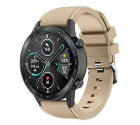 Strap-it Honor Magic Watch 2 Silicone Strap (Beige)