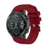 Strap-it Honor Magic Watch 2 Silicone Strap (Burgundy)