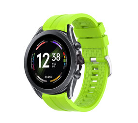 Strap-it Fossil Gen 6 44mm Silicone Strap Extreme (Lime)