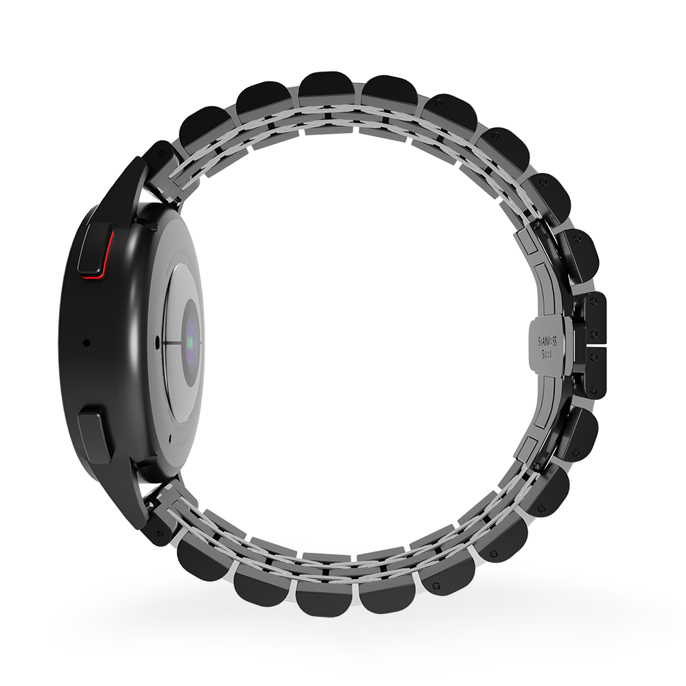 Strap-it Strap-it Amazfit GTS 3 Steel Link Strap Duo (Black/Silver) Strap-it Strap-it Amazfit GTS 3 Steel Link Strap Duo (Black/Silver)