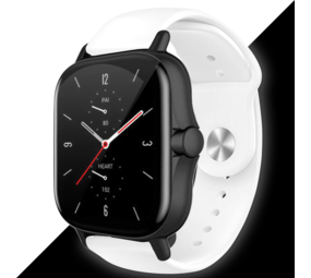 Strap-it Amazfit GTS 3 Fluorescent Silicone Strap (White)