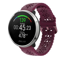 Strap-it Polar Ignite Silicone Strap Patterned (Burgundy)