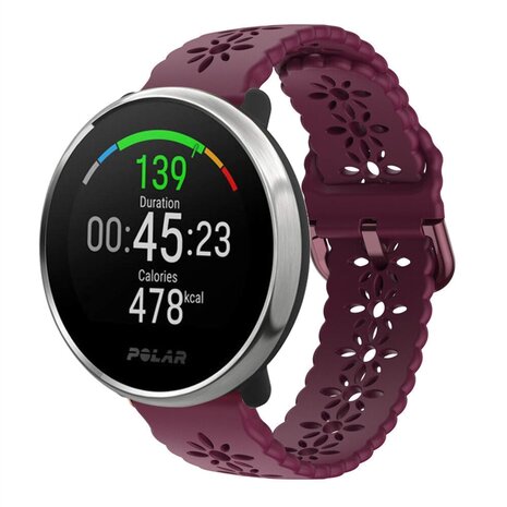 Strap-it Strap-it Polar Ignite Silicone Strap Patterned (Burgundy)