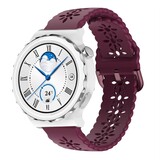 Strap-it Huawei Watch GT 3 Pro 43mm Silicone Strap Patterned (Burgundy)