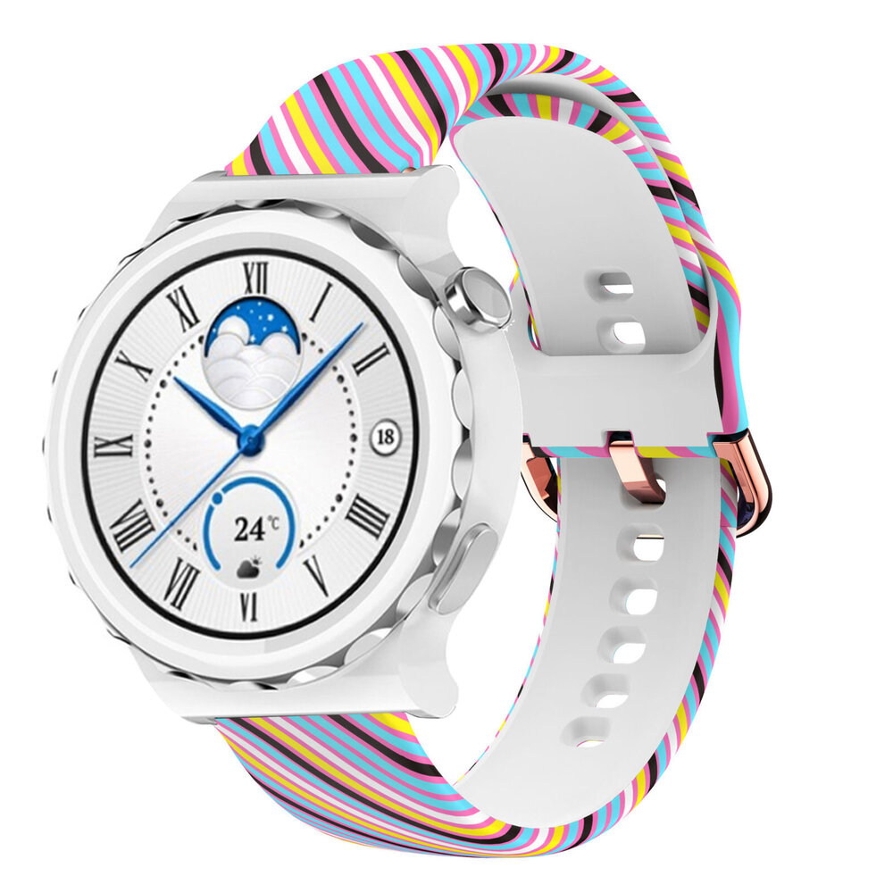 Strap-it Strap-it Silly Stripes Huawei Watch GT 3 Pro 43mm Strap Strap-it Strap-it Silly Stripes Huawei Watch GT 3 Pro 43mm Strap