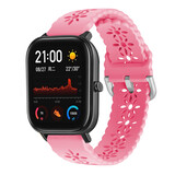 Strap-it Xiaomi Amazfit GTS Silicone Strap Patterned (Bright Pink)