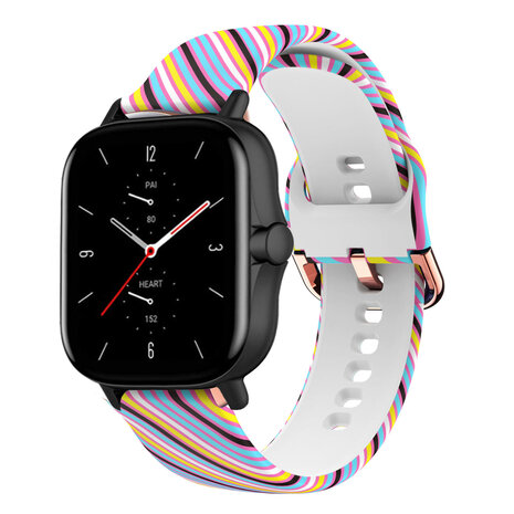 Strap-it Strap-it Silly Stripes Amazfit GTS 2 Strap Strap-it Strap-it Silly Stripes Amazfit GTS 2 Strap