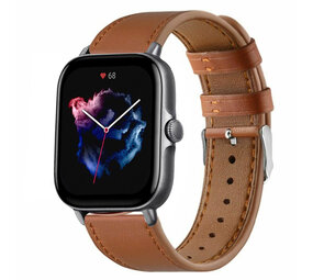 Strap-it Amazfit GTS 3 Modern Leather Strap (Brown) Strap-it Amazfit GTS 3 Modern Leather Strap (Brown)