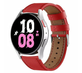 Strap-it Samsung Galaxy Watch 5 44mm Leather Strap (Red) Strap-it Samsung Galaxy Watch 5 44mm Leather Strap (Red)