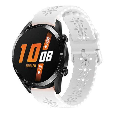 Huawei Watch GT 2 42mm Silicone Strap Patterned White