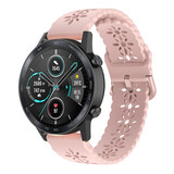 Strap-it Honor Magic Watch 2 42mm Silicone Strap Patterned (Pink)