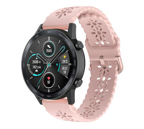 Strap-it Honor Magic Watch 2 42mm Silicone Strap Patterned (Pink)