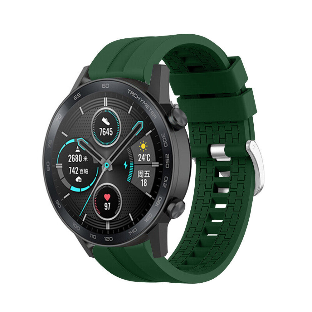 Strap-it Strap-it Honor Magic Watch 2 Silicone Strap Extreme (Army Green)