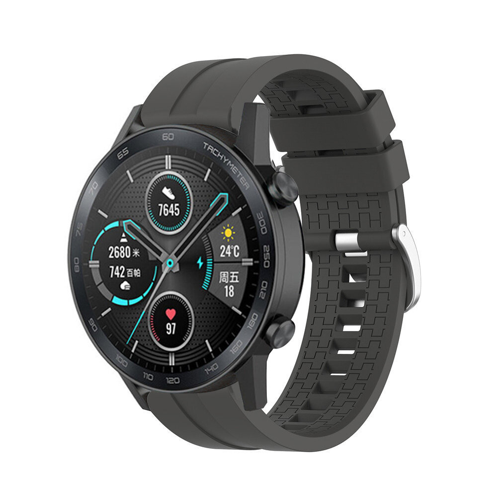 Strap-it Strap-it Honor Magic Watch 2 Silicone Strap Extreme (Dark Grey)