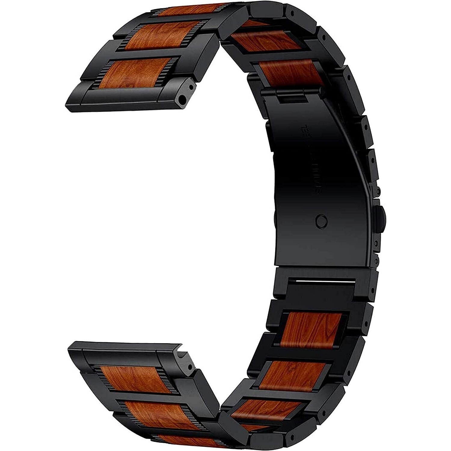 Amazfit GTR 47mm Wood Steel Strap Black