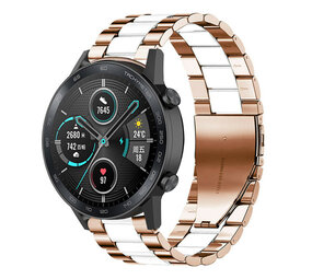 Strap-it Honor Magic Watch 2 Steel Strap (Rose Gold/White) Strap-it Honor Magic Watch 2 Steel Strap (Rose Gold/White)