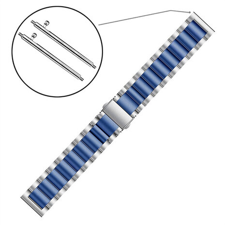 Strap-it Strap-it Fossil Gen 6 44mm Steel Strap (Silver/Blue) Strap-it Strap-it Fossil Gen 6 44mm Steel Strap (Silver/Blue)