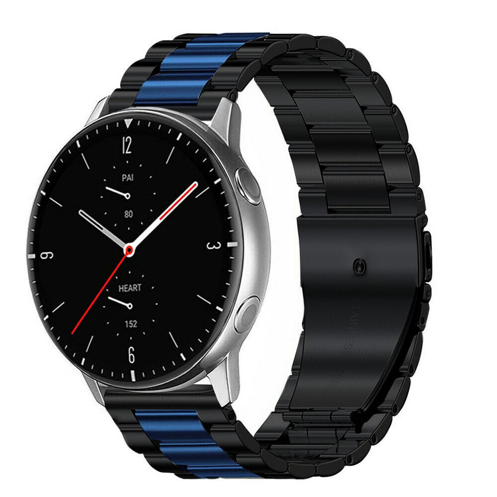 Strap-it Strap-it Amazfit GTR 2 Steel Strap (Black/Blue) Strap-it Strap-it Amazfit GTR 2 Steel Strap (Black/Blue)
