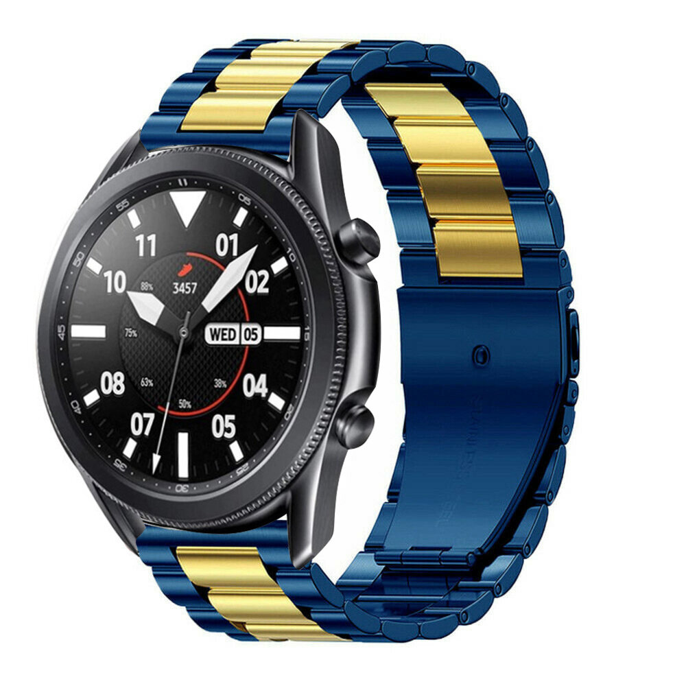 Strap-it Strap-it Samsung Galaxy Watch 3 45mm Steel Strap (Blue/Gold) Strap-it Strap-it Samsung Galaxy Watch 3 45mm Steel Strap (Blue/Gold)