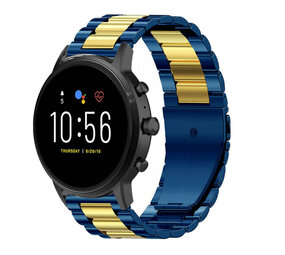 Strap-it Fossil Gen 5 Steel Strap (Blue/Gold) Strap-it Fossil Gen 5 Steel Strap (Blue/Gold)