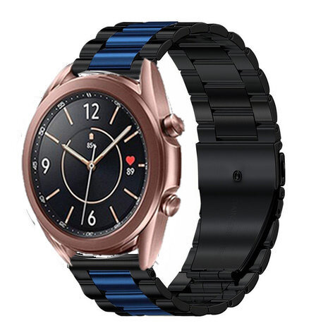 Strap-it Strap-it Samsung Galaxy Watch 3 41mm Steel Strap (Black/Blue) Strap-it Strap-it Samsung Galaxy Watch 3 41mm Steel Strap (Black/Blue)