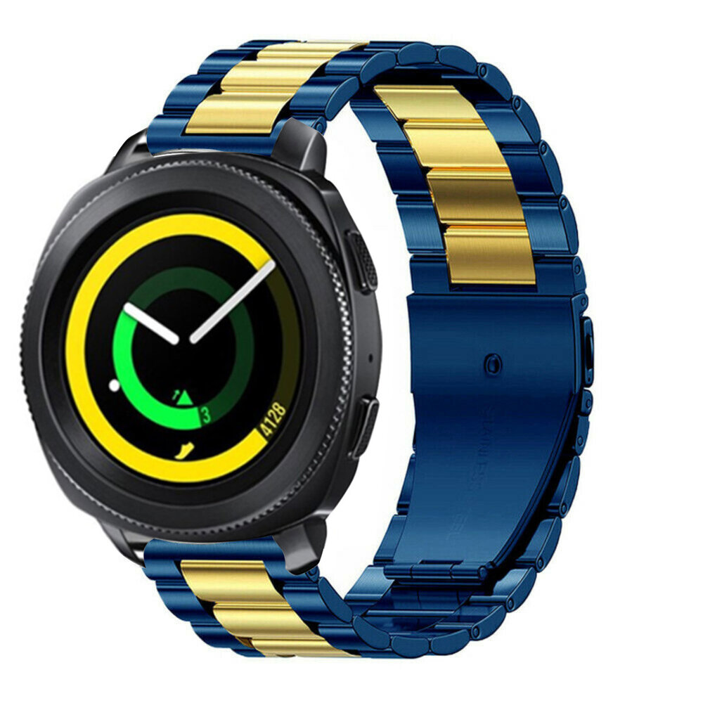 Strap-it Strap-it Samsung Gear Sport Steel Strap (Blue/Gold) Strap-it Strap-it Samsung Gear Sport Steel Strap (Blue/Gold)