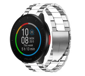 Strap-it Polar Pacer Steel Strap (Silver/White) Strap-it Polar Pacer Steel Strap (Silver/White)