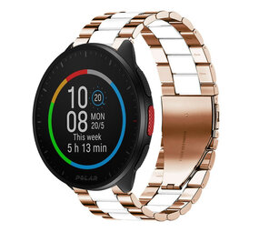 Strap-it Polar Pacer Steel Strap (Rose Gold/White) Strap-it Polar Pacer Steel Strap (Rose Gold/White)