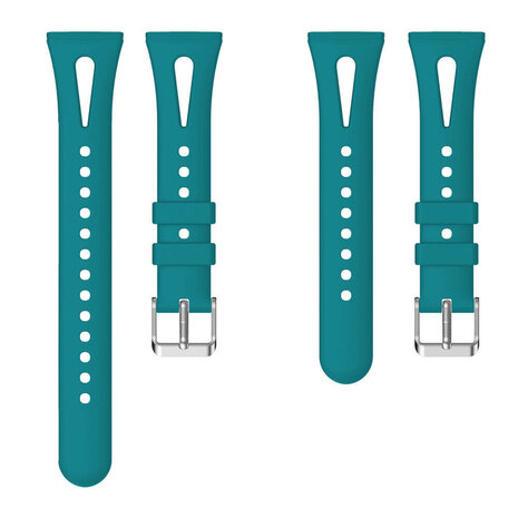 Strap-it Strap-it Fitbit Sense Silicone Strap Deluxe (Green-Blue)