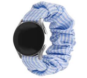 Strap-it Huawei Watch GT 2 42mm Scrunchie Strap (Striped Blue) Strap-it Huawei Watch GT 2 42mm Scrunchie Strap (Striped Blue)
