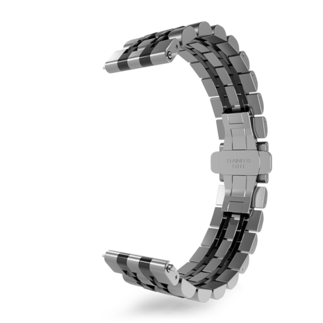Strap-it© Strap-it Huawei Watch GT Runner Steel Link Strap Duo (Silver/Black) Strap-it© Strap-it Huawei Watch GT Runner Steel Link Strap Duo (Silver/Black)