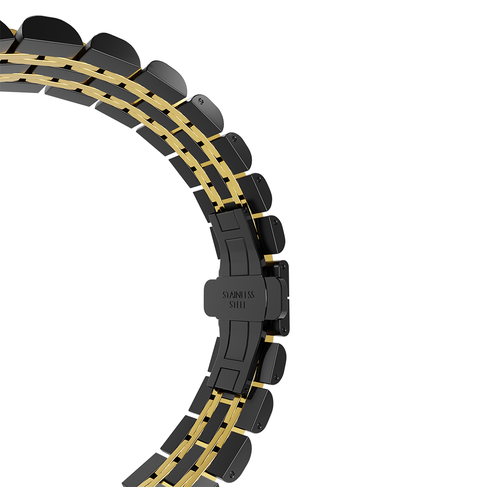 Strap-it© Strap-it Samsung Galaxy Watch 3 45mm Steel Link Strap Duo (Black/Gold) Strap-it© Strap-it Samsung Galaxy Watch 3 45mm Steel Link Strap Duo (Black/Gold)