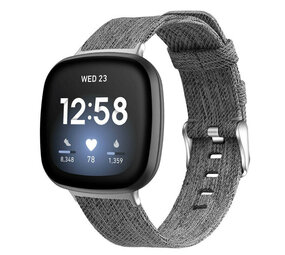 Strap-it Fitbit Sense Braided Nylon Strap with Buckle (Grey mix) Strap-it Fitbit Sense Braided Nylon Strap with Buckle (Grey mix)