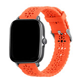 Strap-it Amazfit GTS 2 Silicone Strap Patterned (Orange)