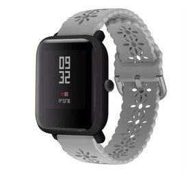Strap-it Xiaomi Amazfit Bip Silicone Strap Patterned (Grey)