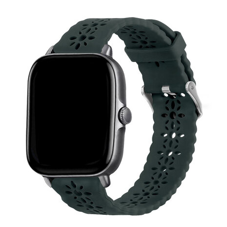 Strap-it Strap-it Xiaomi Amazfit GTS Silicone Strap Patterned (Viridian)