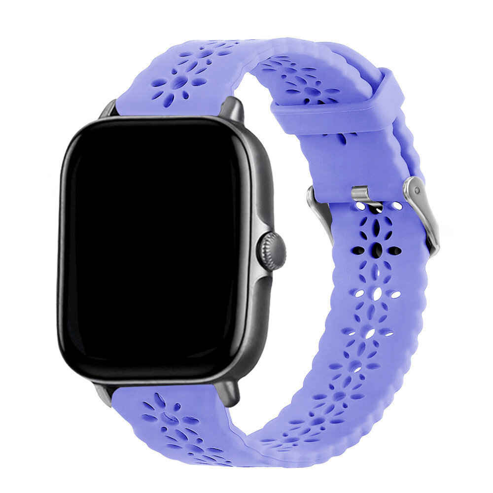 Strap-it Strap-it Xiaomi Amazfit GTS Silicone Strap Patterned (Lilac)