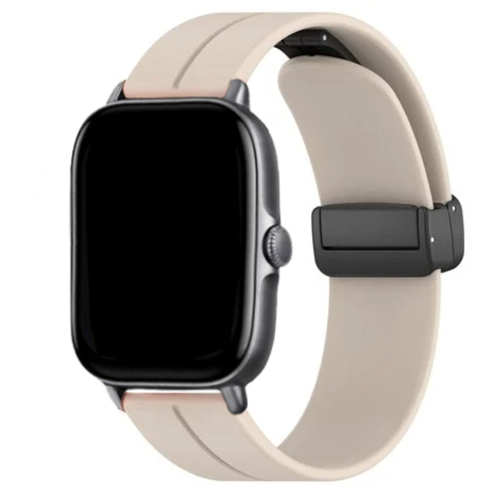 Strap-it Strap-it Xiaomi Amazfit Bip Silicone Strap D-Buckle (Starlight)