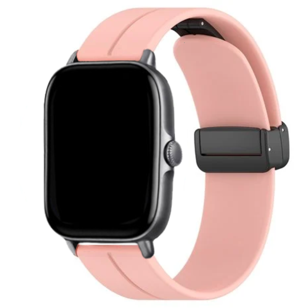 Strap-it Strap-it Amazfit GTS 3 Silicone Strap D-Buckle (Pink)