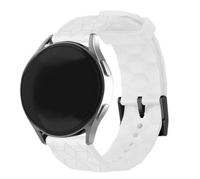 Strap-it OnePlus Watch Silicone Strap Hexagons (White)